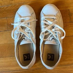 VEJA white leather shoes, size 38